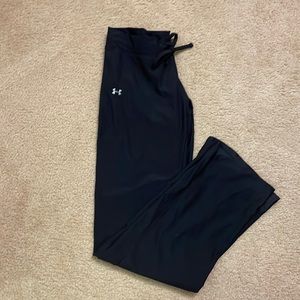 Black Under Armour Drawstring Top Light Weight Pants. Women’s Size S